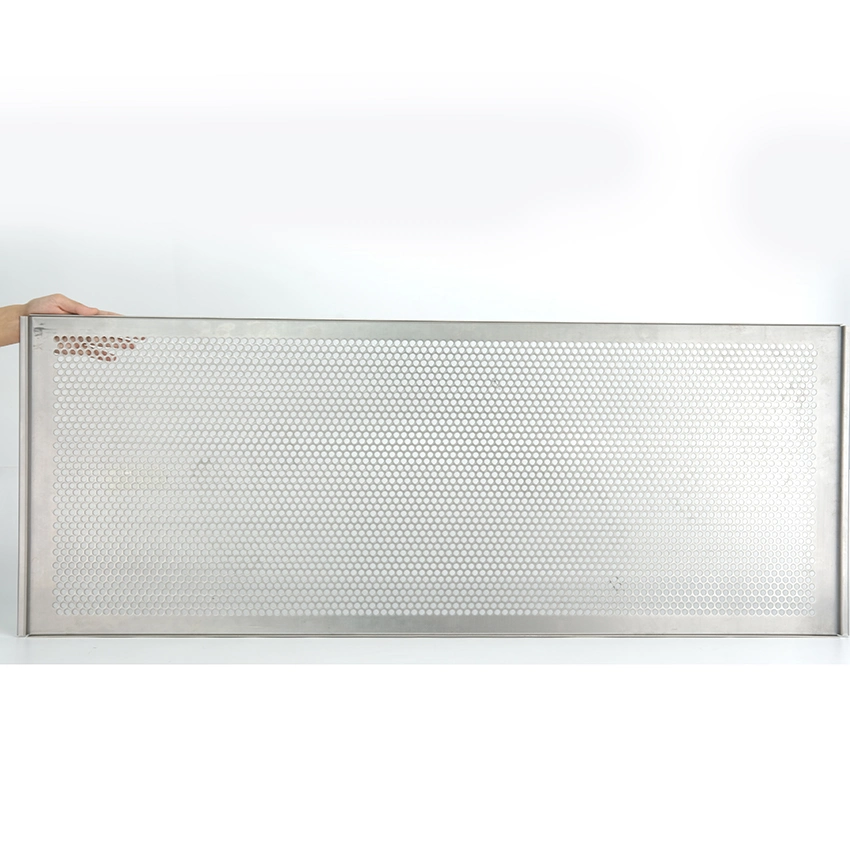 Food Grade Stainless Steel Flat Perforated Baking Mesh Trays for Drying